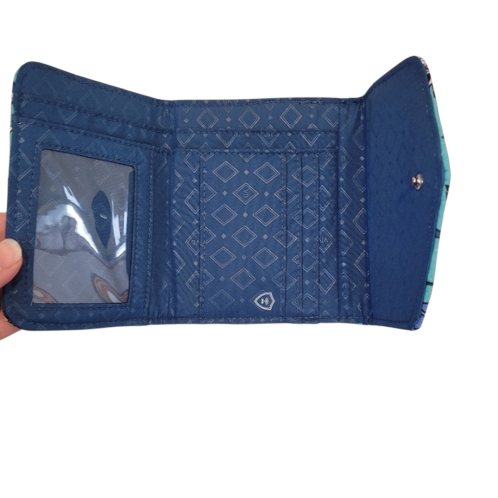 Vera Bradley Crossbody Purse with Tri Fold Wallet in Peacock Garden - Picture 12 of 15